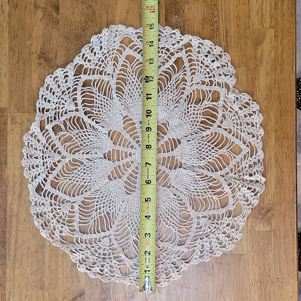 Set of 5 Hand Crocheted Doilies - Picture 2 of 7